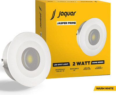 Jaquar 2W OTC LED Jasper Prime Warm White (Pack of 1) Spot Ceiling Light Ceiling Lamp(White)