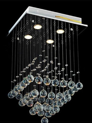 Crysta World Home Decorative Crystal Chandelier Lightning Fixture Ceiling Light Pendant Lamp Ceiling Lamp(White)