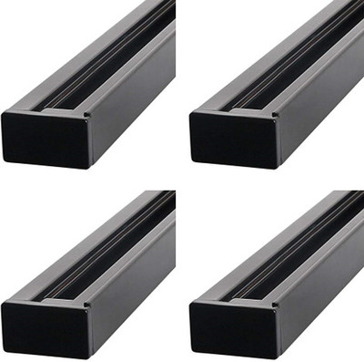 OTSLights Aluminium Track Patti/Trackway (1 Meter) (Black, Pack of 4) For Track Light Ceiling Lamp(Black)