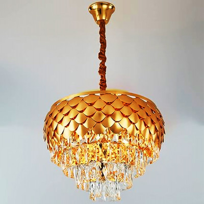 Risa Modern Pineapple Glass Crystal 500mm Chandeliers Chandelier Ceiling Lamp(Gold)