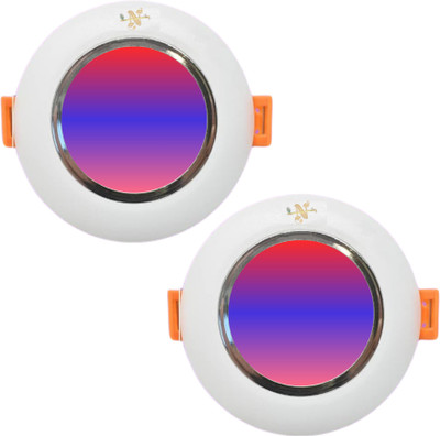 NEW INDIA LIGHTING Deep Light Color Changing for Junction Box 5 Watt pack of 2 Ceiling Light Ceiling Lamp(Red, Blue, Pink)