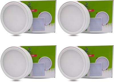 D'Mak D'Mak 15 Watt Round 3 in 1 PC LED Surface Panel Light 4 Ceiling Light Ceiling Lamp(Multicolor)