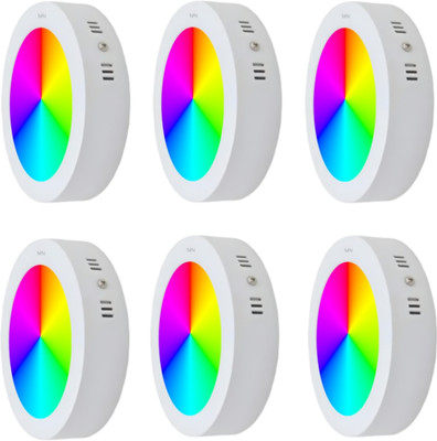 MNLight 9 watt Down Light surface 7-1 multi colour pack of-6 Recessed Ceiling Light Ceiling Lamp(Multicolor)