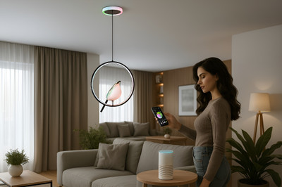 Raptors smart Pamdent Light Pendant Lamp Ceiling Lamp(Gold)