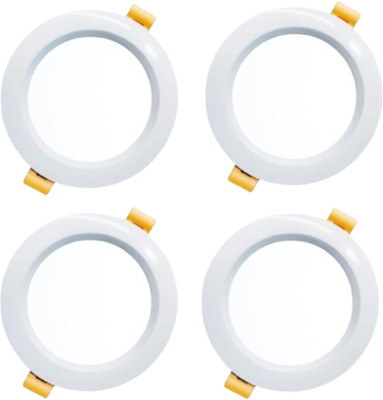 MNLight Moon Light 10W Ceiling Down Light White Round Pack of 4 Recessed Ceiling Light Ceiling Lamp(White)