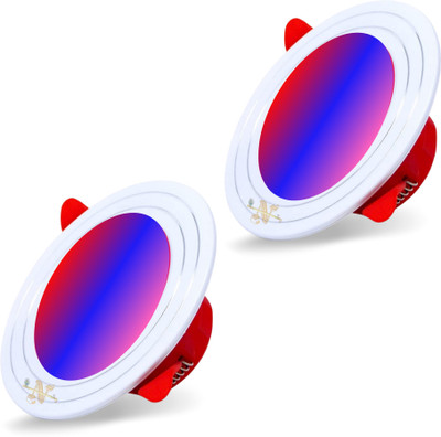 NEW INDIA LIGHTING Deep Light Color Changing for Junction Box 7 Watt pack of 2 Recessed Ceiling Light Ceiling Lamp(Red, Blue, Pink)