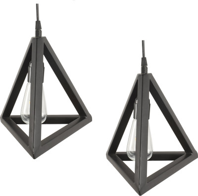 BENE Accra Hanging Light MS 25 cm, (Black, Pack of 2 Pc) Pendant Lamp Ceiling Lamp(Black)