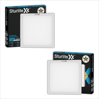 Sturlite 12W Square LED Surface Light - (Pack of 2) Ceiling Light Ceiling Lamp(White)