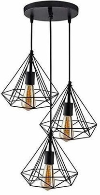 Areezo Black Cluster Hanging Light for Home Decoration Bulb not Included(Pack of 1) Pendant Lamp Ceiling Lamp(Black)