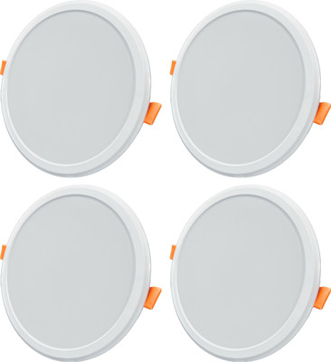ASTER LITE 8W Round 3-in-1 Color Changing LED Panel Light/Ceiling Light (Pack of 4) Recessed Ceiling Light Ceiling Lamp(White)