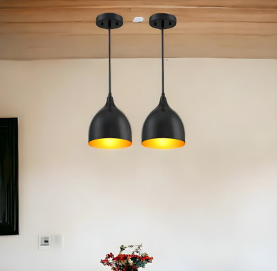 Twixle Round 6 Blk Pendants Ceiling Lamp(Black)