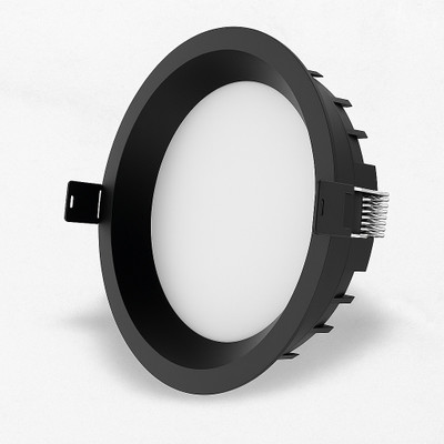 PRILUCE 12W Round LED Downlight | Black Finish | 4K Cool White | Energy Saving Recessed Ceiling Light Ceiling Lamp(Black)