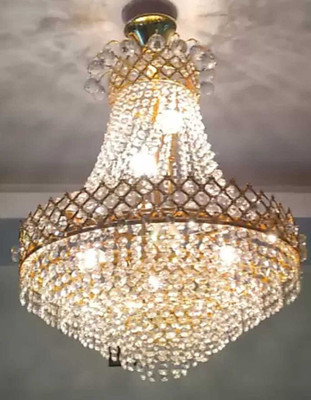 Adwait Chandelier Ceiling Lamp(Gold, Clear)