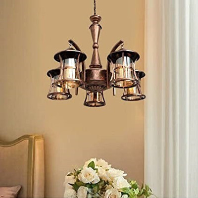GENREE Chandelier Ceiling Lamp(Brown)