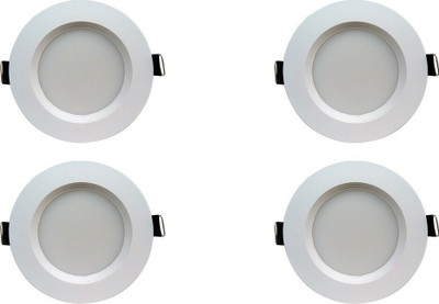 BENE 5w Round Ceiling Light , Color of LED White (Pack of 4 Pcs) Recessed Ceiling Light Ceiling Lamp(White)