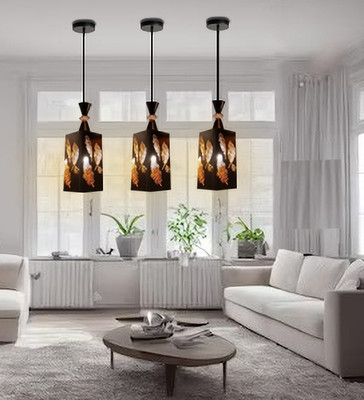 GENREE GEN- 1301 BLACK H/L, PACK OF 3 Pendant Lamp Ceiling Lamp(Black)