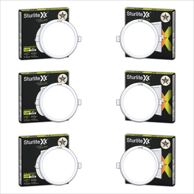 Sturlite Dex 12W Round LED Downlight - (Pack of 6) Ceiling Light Ceiling Lamp(White)