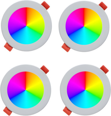 MNLight 9 watt down Light 3-1 Mini Indora Light pack of 4 ( multi color) Ceiling Light Ceiling Lamp(Multicolor)