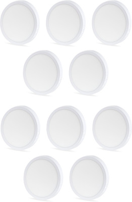 D'Mak 18 Watt Round Surface Led Panel Light (White,Pack Of 10) Ceiling Light Ceiling Lamp(White)