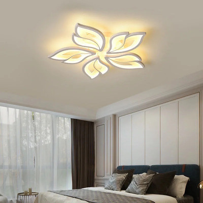 Blissbells 60-Watts 5 Light Flowers Shape LED Chandelier Ceiling Lamp(White)