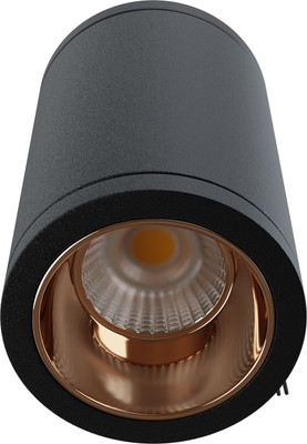 Nortek Serena 3W Cylindrical Cob LedLight BlackBody RoseGold Reflector NaturalWhite Surface Ceiling Light Ceiling Lamp(Black)