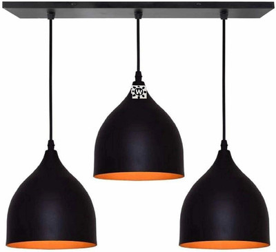 Whiteray Orange Aluminium Hanging Pendant Pendant Lamp Ceiling Lamp(Black, Orange)