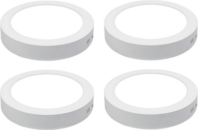 MVL MVL 15 Watt Round LED Ceiling Surface Panel Light (White, Pack of 4) Ceiling Light Ceiling Lamp(White)