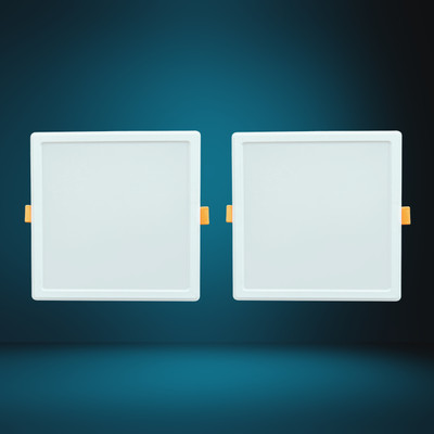 ASTER LITE 15W Square 3-in-1 Color Changing LED Panel Light/Ceiling Light (Pack of 2) Recessed Ceiling Light Ceiling Lamp(White)