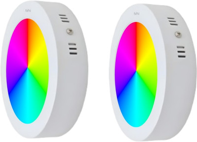 MNLight 9 watt 3-in-1 Multicolour Surface Down Light pack of 3 Recessed Ceiling Light Ceiling Lamp(Multicolor)
