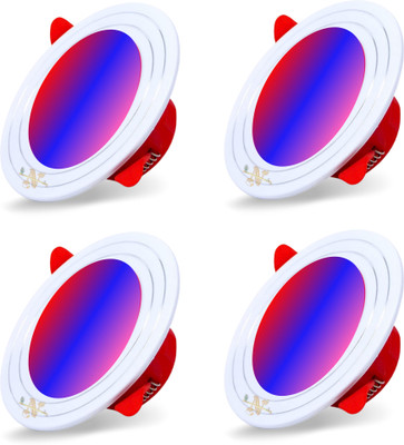 NEW INDIA LIGHTING Deep Light Color Changing for Junction Box 7 Watt pack of 4 Recessed Ceiling Light Ceiling Lamp(Red, Blue, Pink)