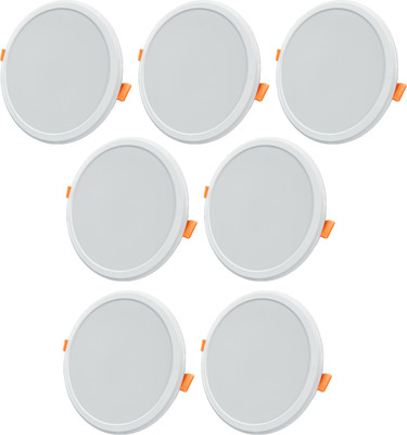 ASTER LITE 15W Round 3-in-1 Color Changing LED Panel Light/Ceiling Light (Pack of 7) Recessed Ceiling Light Ceiling Lamp(White)