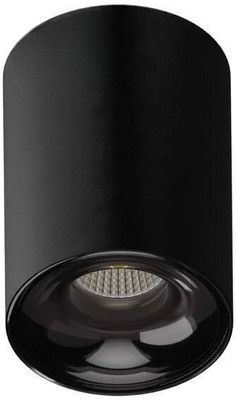 ALTRALIGHTS 12w 1 LED Spot Natural White (4000K) Light Shade Set of 1 Metal Cylinder Recessed Ceiling Lamp(Black)