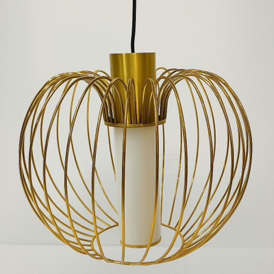 ZESTRUM Golden Cage Pendant Light Pendant Lamp Ceiling Lamp(Gold)