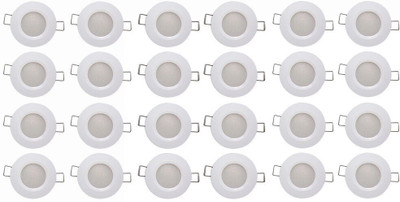 BENE 3w Round Ceiling Light , Color of LED Blue (Pack of 24 Pcs) Recessed Ceiling Light Ceiling Lamp(Blue)