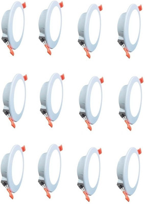 Cosas 9 W Basic Round Plug & Play LED Bulb(White, Pack of 12)