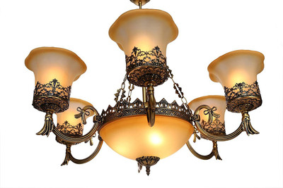 GENREE Chandelier Ceiling Lamp(Gold)