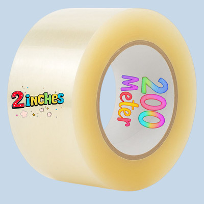 FlyTouch Single Sided Trasparent Transparent Tape for Carton Sealing, Parcel Packing, and Storage (Manual)(Set of 1, Clear)