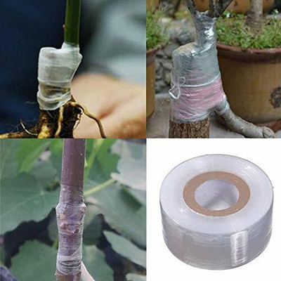 SIDDHI 1 Inch x 300 Meter Grafting Tape for Nursery and Garden Stretchable Moisture barrier Width- 2.54cm Manual Tape (Manual) (Set of 1, Transparent) tape Manual Tape (Manual)(Set of 1, White)