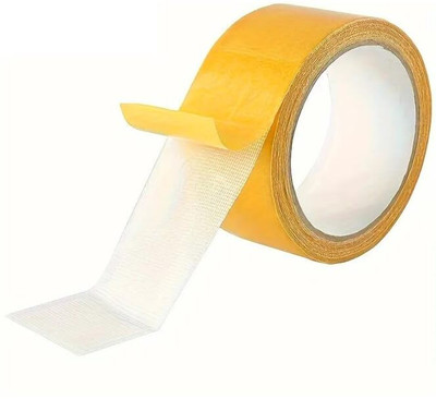 DN BROTHERS Strong Adhesive Strong Sticky Tape for Carpet Rugs, Hardwood Floors, Mats Double-Sided Carpet Tape (Manual)(Set of 1, White)