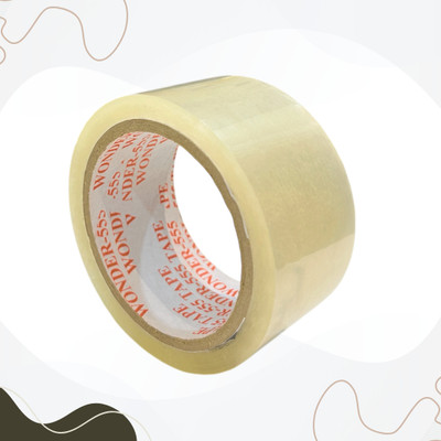 Gachera Strong Adhesive Not Included Self Adhesive BOPP Packaging Tape | (Manual)(Set of 1, Clear)