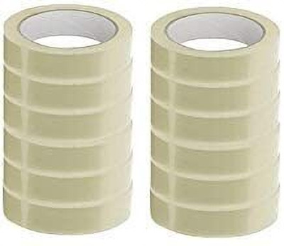 Dfix Self Adhesive Transparent Cello Tape - 65 M Handheld Bopp Industrial Packaging Tape For E-Commerce Box Packing, Office And Home Use (Manual)(Set of 12, Transparent)