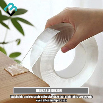 BRAND VILLA Heavy Duty Double Sided Tape | Strong Adhesive NA Strong Sticky Grip Tape (Manual)(Set of 1, Transparent)