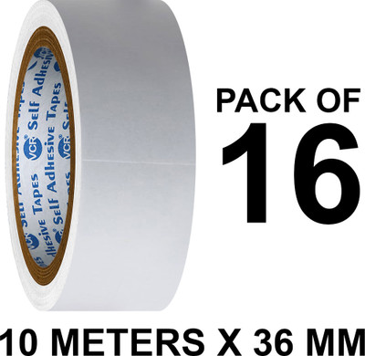 VCR Double Side Tissue Tape Handheld Double Side Tissue Tape (Automatic)(Set of 16, White)