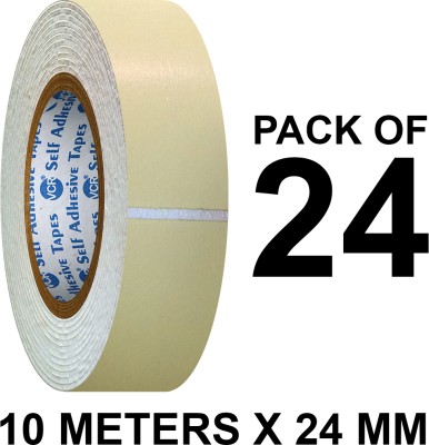 VCR Double Sided Handheld Double Side Foam Tape (Manual)(Set of 24, White)