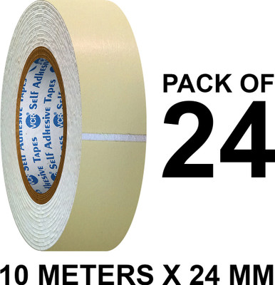 VCR Double Sided Handheld Double Side Foam Tape (Manual)(Set of 24, White)