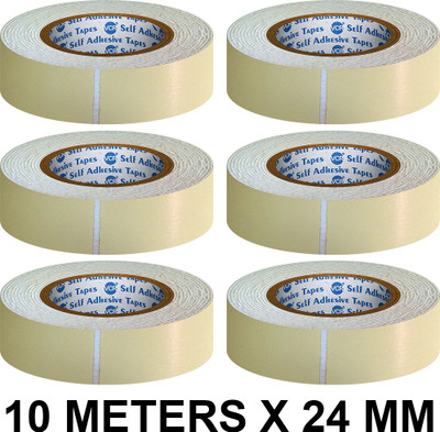 VCR Double Sided Handheld Double Side Foam Tape (Manual)(Set of 6, Yellow)