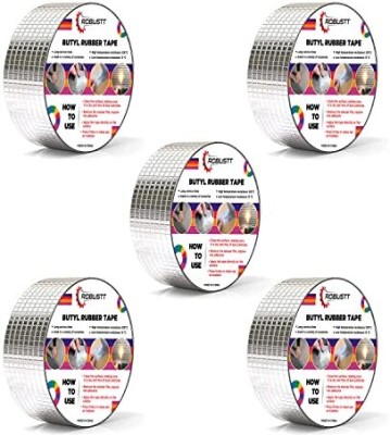 Robustt Waterproof Aluminium Foil Rubber Tape for Repair and Leakage Solutions | pack-2 (Manual)(Set of 5, Grey)