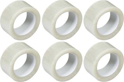 Tidy Fox Cello Tape 2 inch x 65 mtr Cello Tape (Manual)(Set of 6, Transparent)