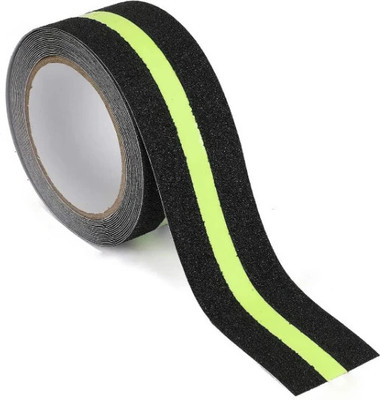 Dhupgarh Anti Skid Tape Glow in the Dark Non Skid Safety Tape Manual Anti Skid Tap (Manual)(Set of 1, Black)