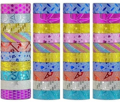 DHASRAM single sided NA cello tape (Manual)(Set of 40, Multicolor)